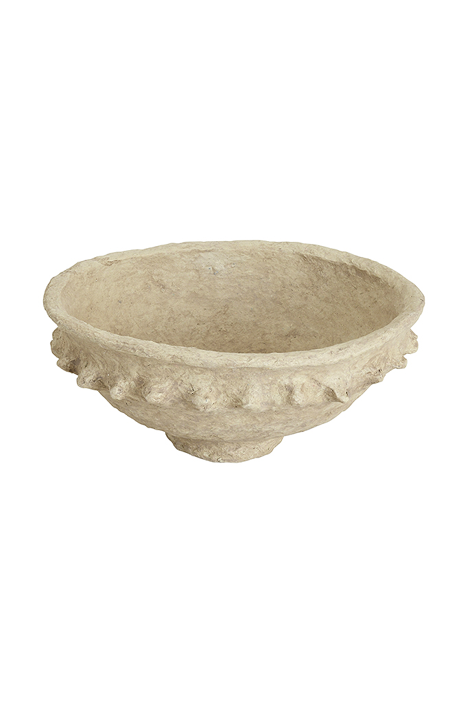 Paper Mache Bowl with Design Edges