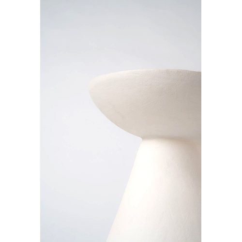  LIME PLASTER WHITE SIDE TABLE (37X37X38 cm)