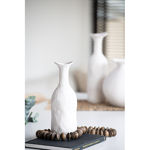 Aluminium white flower vase 