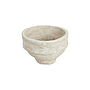 Paper Mache high neck bowl in White Ardi finish